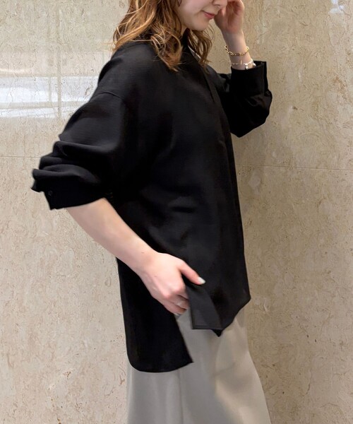 Rouge vif Anna(ルージュヴィフアンナ)の「ヴィンテージメッシュプルオーバー/シャツ/ブラウス/夏服/シアートップス/オフィスカジュアル(シャツ/ブラウス・レディース・ベージュ/ブラック・フリー)」の20枚目の写真