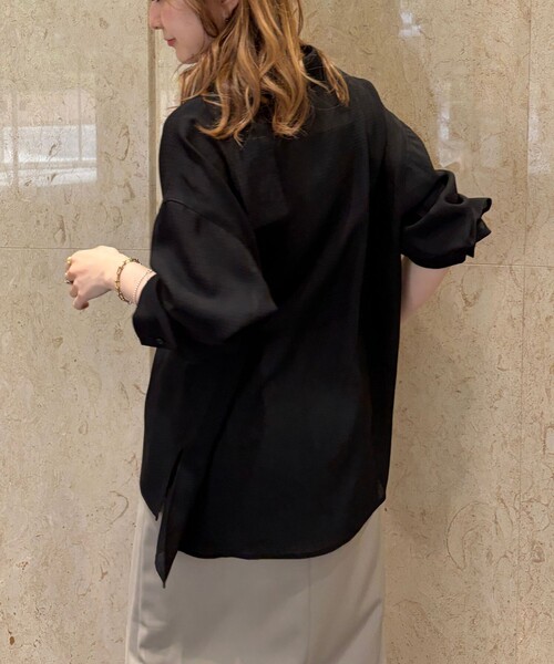 Rouge vif Anna(ルージュヴィフアンナ)の「ヴィンテージメッシュプルオーバー/シャツ/ブラウス/夏服/シアートップス/オフィスカジュアル(シャツ/ブラウス・レディース・ベージュ/ブラック・フリー)」の21枚目の写真