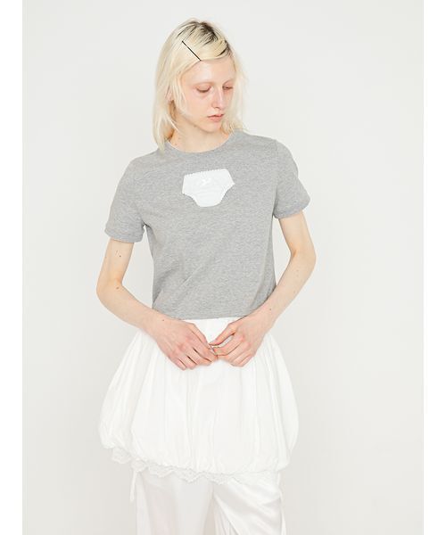 SORIN（ソリン　）の「Doll Panties Docking T-shirt/ドールパンティー ドッキングTシャツ（Tシャツ/カットソー・レディース・ホワイト/グレー/ダークネイビー・38）」の2枚目の写真