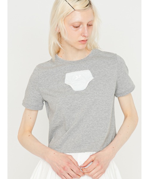 SORIN（ソリン　）の「Doll Panties Docking T-shirt/ドールパンティー ドッキングTシャツ（Tシャツ/カットソー・レディース・ホワイト/グレー/ダークネイビー・38）」の5枚目の写真