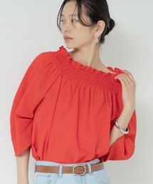 GALLEST（ギャレスト）の「サッカーオフショルブラウス（シャツ/ブラウス）」