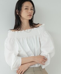 GALLEST | サッカーオフショルブラウス【再入荷/2WAY】(シャツ/ブラウス)