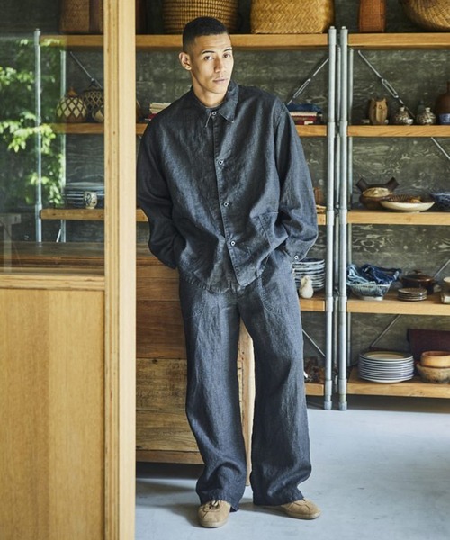 orSlow（オアスロウ）の「【orSlow】WWII 40S SUMI COATED LINEN COVERALL（その他アウター・メンズ・ブラック・L/M/S）」の2枚目の写真
