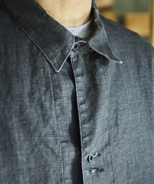 orSlow（オアスロウ）の「【orSlow】WWII 40S SUMI COATED LINEN COVERALL（その他アウター・メンズ・ブラック・L/M/S）」の3枚目の写真