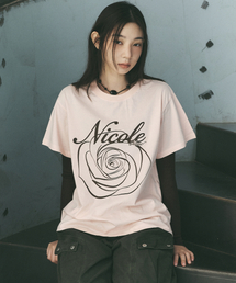 NICOLE ROSE SLEEVE TOP_PINK BROWN