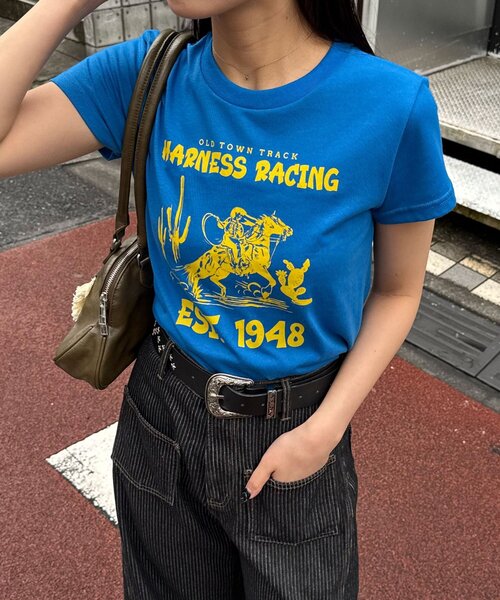 CIAOPANIC(チャオパニック)の「アソート柄コンパクトカラーTee(Tシャツ/カットソー・レディース・ブルー/イエロー/ライム/ホワイト・ONE SIZE)」の13枚目の写真