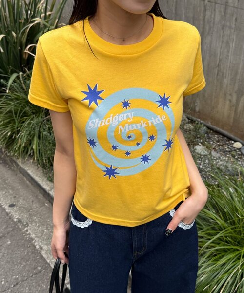 CIAOPANIC(チャオパニック)の「アソート柄コンパクトカラーTee(Tシャツ/カットソー・レディース・ブルー/イエロー/ライム/ホワイト・ONE SIZE)」の15枚目の写真