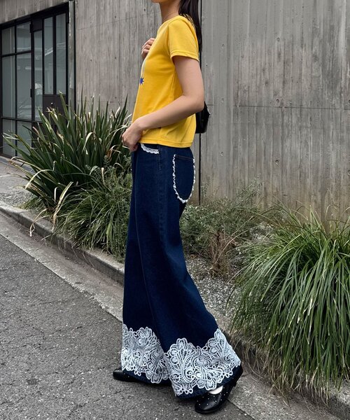 CIAOPANIC(チャオパニック)の「アソート柄コンパクトカラーTee(Tシャツ/カットソー・レディース・ブルー/イエロー/ライム/ホワイト・ONE SIZE)」の19枚目の写真