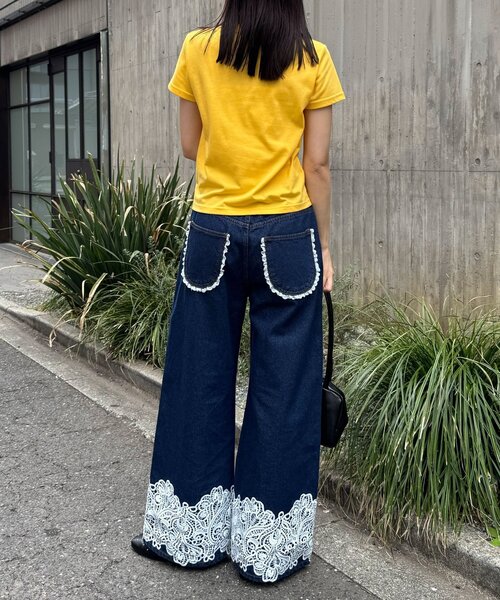 CIAOPANIC(チャオパニック)の「アソート柄コンパクトカラーTee(Tシャツ/カットソー・レディース・ブルー/イエロー/ライム/ホワイト・ONE SIZE)」の20枚目の写真