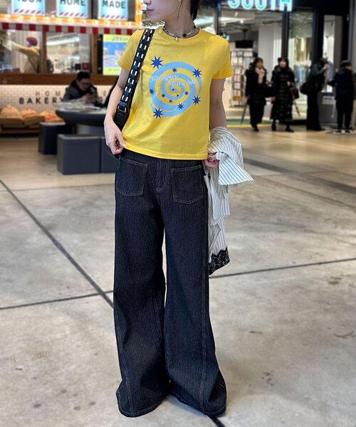 CIAOPANIC(チャオパニック)の「アソート柄コンパクトカラーTee(Tシャツ/カットソー・レディース・ブルー/イエロー/ライム/ホワイト・ONE SIZE)」の22枚目の写真