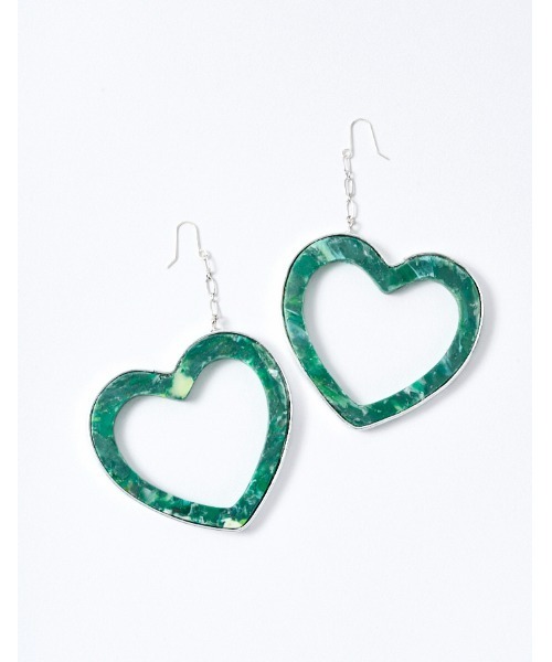 セール】Ocean Plastic Heart Pierced Earrings / オーシャン