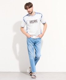 HIDEAWAYS NICOLE | ハケメ×ロゴ柄半袖Tシャツ(Tシャツ/カットソー)