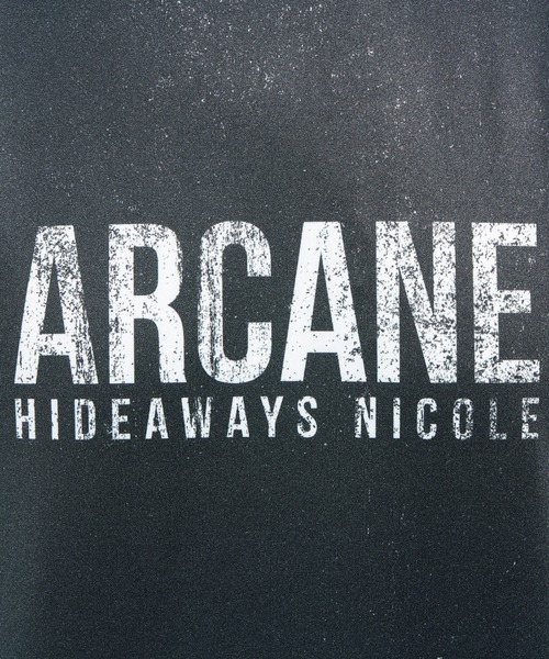 HIDEAWAYS NICOLE(ハイダウェイニコル)の「ハケメ×ロゴ柄半袖Tシャツ(Tシャツ/カットソー・メンズ・ブラック/ホワイト×ネイビー/ネイビー/ホワイト・MEDIUM/LARGE/X-LARGE)」の15枚目の写真
