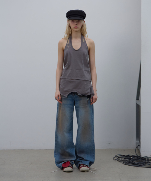 LCDC TM(エルシーディーシーティーエム)の「SMOKY BRUSHED BLUE DENIM (BLUE)(デニムパンツ・レディース・その他・X-SMALL/SMALL/MEDIUM)」の2枚目の写真