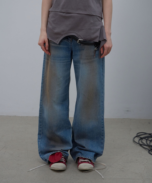 LCDC TM(エルシーディーシーティーエム)の「SMOKY BRUSHED BLUE DENIM (BLUE)(デニムパンツ・レディース・その他・X-SMALL/SMALL/MEDIUM)」の5枚目の写真