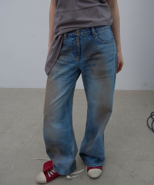 LCDC TM(エルシーディーシーティーエム)の「SMOKY BRUSHED BLUE DENIM (BLUE)(デニムパンツ・レディース・その他・X-SMALL/SMALL/MEDIUM)」の6枚目の写真