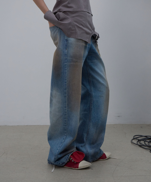 LCDC TM(エルシーディーシーティーエム)の「SMOKY BRUSHED BLUE DENIM (BLUE)(デニムパンツ・レディース・その他・X-SMALL/SMALL/MEDIUM)」の7枚目の写真