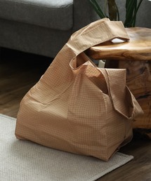 392PLUSM ECO BAG_BIG チェック エコバッグ