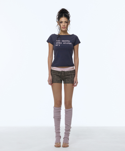 GILAARCHIVE(ギラアーカイブ)の「LEOPARD SMALL LOGO MICRO SHORTS_PINK(その他パンツ・レディース・その他・FREE)」の2枚目の写真