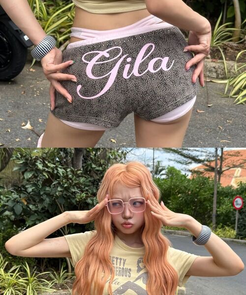 GILAARCHIVE(ギラアーカイブ)の「LEOPARD SMALL LOGO MICRO SHORTS_PINK(その他パンツ・レディース・その他・FREE)」の9枚目の写真