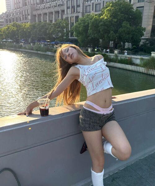 GILAARCHIVE(ギラアーカイブ)の「LEOPARD SMALL LOGO MICRO SHORTS_PINK(その他パンツ・レディース・その他・FREE)」の10枚目の写真