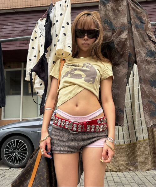 GILAARCHIVE(ギラアーカイブ)の「LEOPARD SMALL LOGO MICRO SHORTS_PINK(その他パンツ・レディース・その他・FREE)」の11枚目の写真