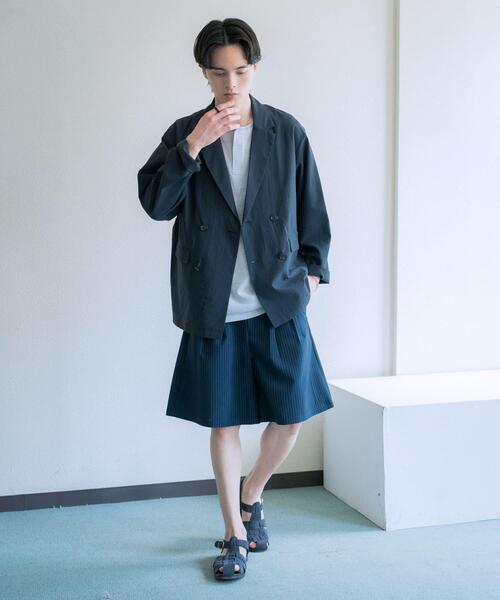 SENSE OF PLACE by URBAN RESEARCH(センスオブプレイスバイアーバンリサーチ)の「シアサッカーダブルジャケット(その他アウター・メンズ・ネイビー/ブラック・LARGE/MEDIUM)」の6枚目の写真