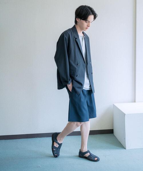 SENSE OF PLACE by URBAN RESEARCH(センスオブプレイスバイアーバンリサーチ)の「シアサッカーダブルジャケット(その他アウター・メンズ・ネイビー/ブラック・LARGE/MEDIUM)」の7枚目の写真
