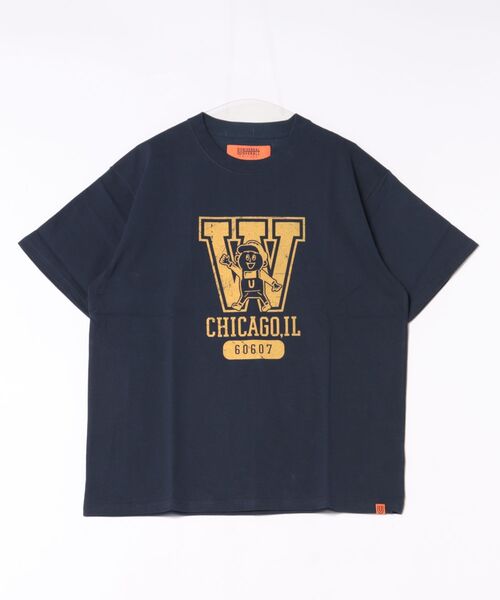 UNIVERSAL OVERALL(ユニバーサルオーバーオール)の「【72】【it】【UNIVERSAL OVERALL】College windyJ PT T(Tシャツ/カットソー・メンズ・ネイビー/オートミール/ブラック・LARGE/X-LARGE/XX-LARGE/MEDIUM)」の3枚目の写真