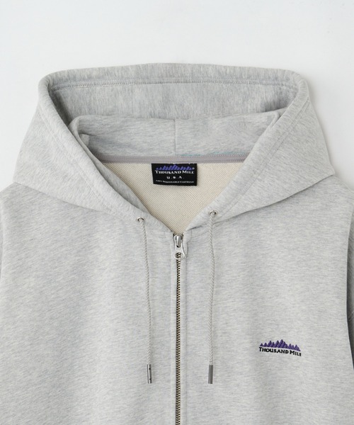THOUSAND MILE（サウザンドマイル）の「[M's]ZIP UP PARKER FRENCH TERRY/裏毛素材 ジップ パーカー（スウェット・メンズ・チャコールグレー/ネイビー/グレイッシュベージュ/ブラック/グレー・M/L）」の7枚目の写真