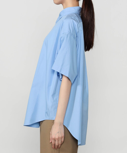 THE SHINZONE(ザ シンゾーン)の「THE SHINZONE | HALF SLEEVES DADDY SHIRT WOMEN(シャツ/ブラウス・レディース・イエロー/ブルー・F)」の6枚目の写真