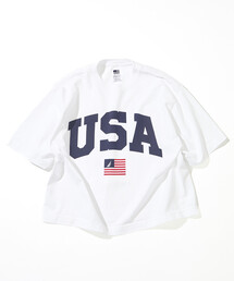 NAUTICA/ノーティカ Made in U.S.A ヘビーウェイト オーバーサイズ クルーネック プリントTシャツ type 5
