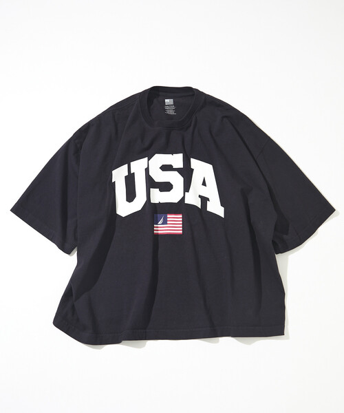 NAUTICA(ノーティカ)の「NAUTICA/ノーティカ Made in U.S.A ヘビーウェイト オーバーサイズ クルーネック プリントTシャツ type 5(Tシャツ/カットソー・メンズ・ホワイト/ネイビー・MEDIUM/LARGE/X-LARGE/XX-LARGE)」の5枚目の写真
