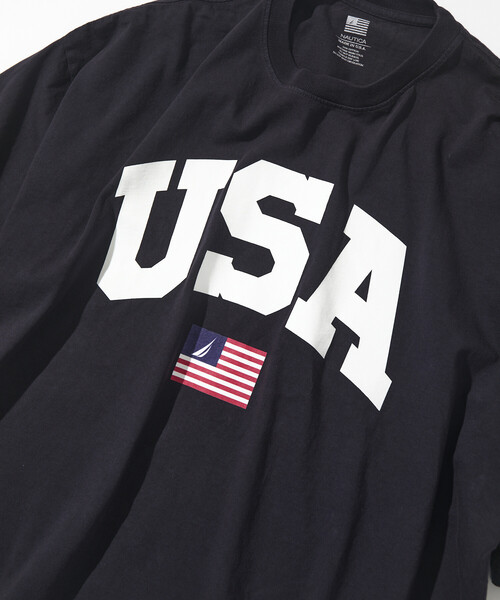 NAUTICA(ノーティカ)の「NAUTICA/ノーティカ Made in U.S.A ヘビーウェイト オーバーサイズ クルーネック プリントTシャツ type 5(Tシャツ/カットソー・メンズ・ホワイト/ネイビー・MEDIUM/LARGE/X-LARGE/XX-LARGE)」の7枚目の写真