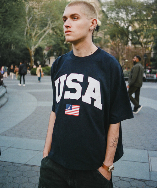 NAUTICA(ノーティカ)の「NAUTICA/ノーティカ Made in U.S.A ヘビーウェイト オーバーサイズ クルーネック プリントTシャツ type 5(Tシャツ/カットソー・メンズ・ホワイト/ネイビー・MEDIUM/LARGE/X-LARGE/XX-LARGE)」の11枚目の写真