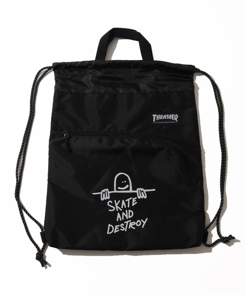 THRASHER(スラッシャー)の「【THRASHER/スラッシャー】ロゴプリント フロントポケット ナップサック(バックパック/リュック・メンズ・ブラック系その他2/ブラック系その他/ブラック系その他5/ブラック系その他4・FREE)」の14枚目の写真