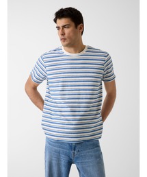 MARINA Stripe Knit Crew Tシャツ 半袖