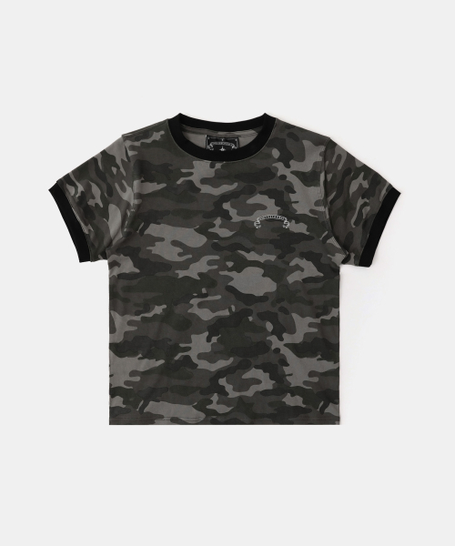 BADBLOOD（バッドブラッド）の「コスモリフレクティブリンガーTシャツ - ブラックカモ（Tシャツ/カットソー・レディース・その他・M/L/S）」の2枚目の写真