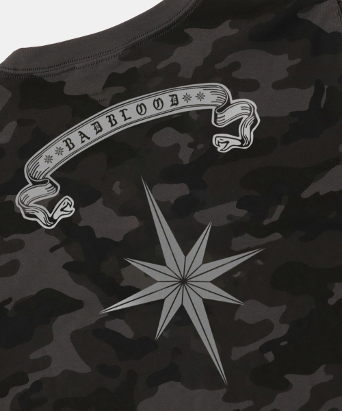 BADBLOOD（バッドブラッド）の「コスモリフレクティブリンガーTシャツ - ブラックカモ（Tシャツ/カットソー・レディース・その他・M/L/S）」の3枚目の写真