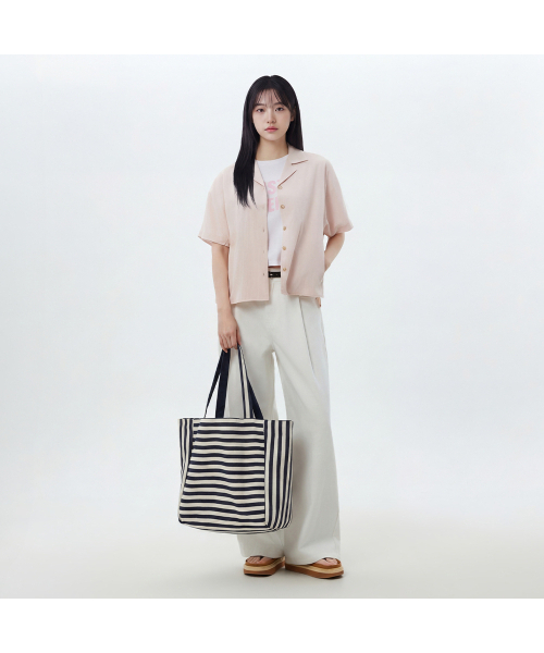 LAP（ラップ）の「ブリーズリバーシブルショッパーバッグ AS7AB420（ショルダーバッグ・レディース・ネイビー/レッド/グリーン・FREE）」の5枚目の写真