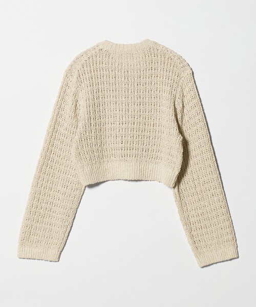 H BEAUTY&YOUTH UNITED ARROWS(エイチビューティーアンドユースユナイテッドアローズ)の「<H>ローゲージ ジップカーディガン(カーディガン/ボレロ・レディース・ナチュラル/ブラック・FREE)」の3枚目の写真