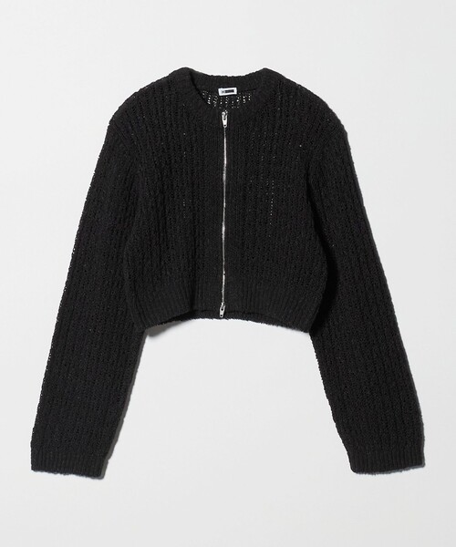 H BEAUTY&YOUTH UNITED ARROWS(エイチビューティーアンドユースユナイテッドアローズ)の「<H>ローゲージ ジップカーディガン(カーディガン/ボレロ・レディース・ナチュラル/ブラック・FREE)」の16枚目の写真