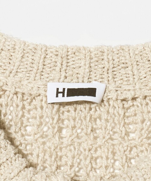H BEAUTY&YOUTH UNITED ARROWS(エイチビューティーアンドユースユナイテッドアローズ)の「<H>ローゲージ ジップカーディガン(カーディガン/ボレロ・レディース・ナチュラル/ブラック・FREE)」の12枚目の写真