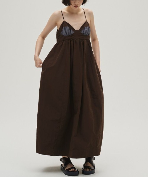 TODAYFUL(トゥデイフル)の「Bustier Balloon Dress 12610312(ワンピース・レディース・ブラウン/ベージュ・38/36)」の1枚目の写真