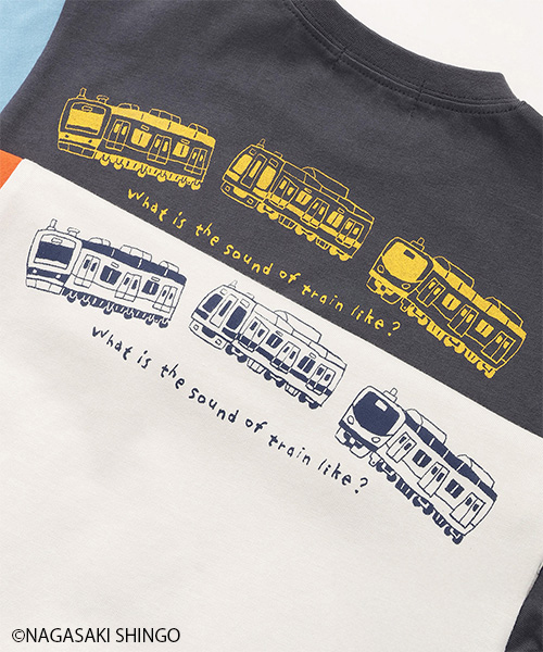 kladskap（クレードスコープ）の「正面電車クレイジーカラー半袖Tシャツ（Tシャツ/カットソー・キッズ・ライトグレー/ネイビー・110cm/100cm/90cm/120cm/130cm）」の17枚目の写真