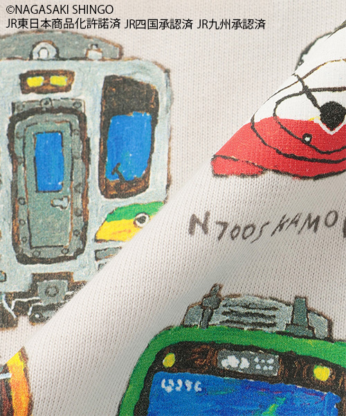 kladskap（クレードスコープ）の「正面電車クレイジーカラー半袖Tシャツ（Tシャツ/カットソー・キッズ・ライトグレー/ネイビー・110cm/100cm/90cm/120cm/130cm）」の18枚目の写真