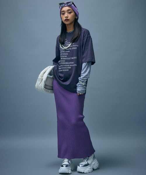 GEVS.(ジェイヴィス)の「フェイクレイヤードTシャツ<大きいサイズ有>GEVS.(Tシャツ/カットソー・レディース・チャコール/ブラック・M/5L/L/LL/3L/4L)」の19枚目の写真