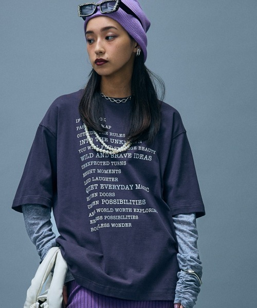 GEVS.(ジェイヴィス)の「フェイクレイヤードTシャツ<大きいサイズ有>GEVS.(Tシャツ/カットソー・レディース・チャコール/ブラック・M/5L/L/LL/3L/4L)」の20枚目の写真