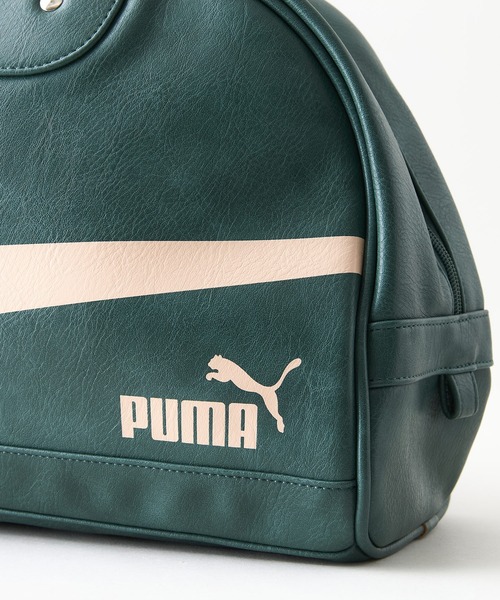 PUMA(プーマ)の「【PUMA/プーマ】【容量17L 高見えPUレザー】ビンテージPUボストンバッグ 軽量 レトロ ストリート y2k スポーツミックス 古着風 おしゃれ ユニセックス(ボストンバッグ・メンズ・ブラウン/ブラック/グリーン/ホワイト・FREE)」の5枚目の写真