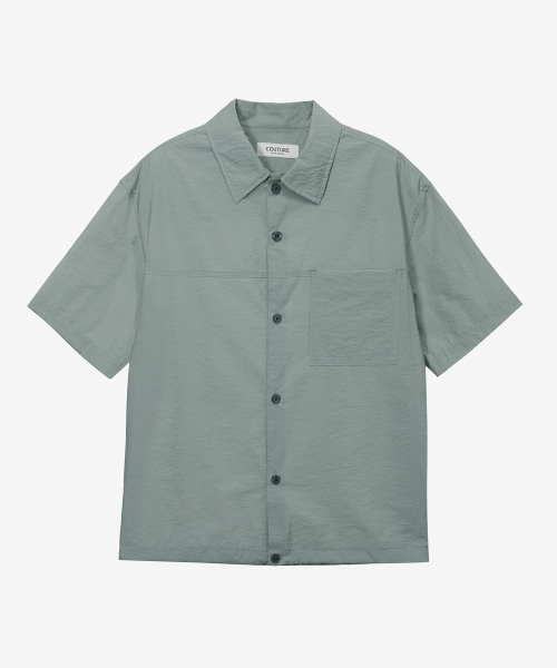 MINDBRIDGE（マインドブリッジ）の「[COUTURE]ナイロンオーバーサイズポケット半袖シャツ - 2カラー（シャツ/ブラウス・メンズ・チャコールグレー/ミント・100/110/95/105）」の17枚目の写真